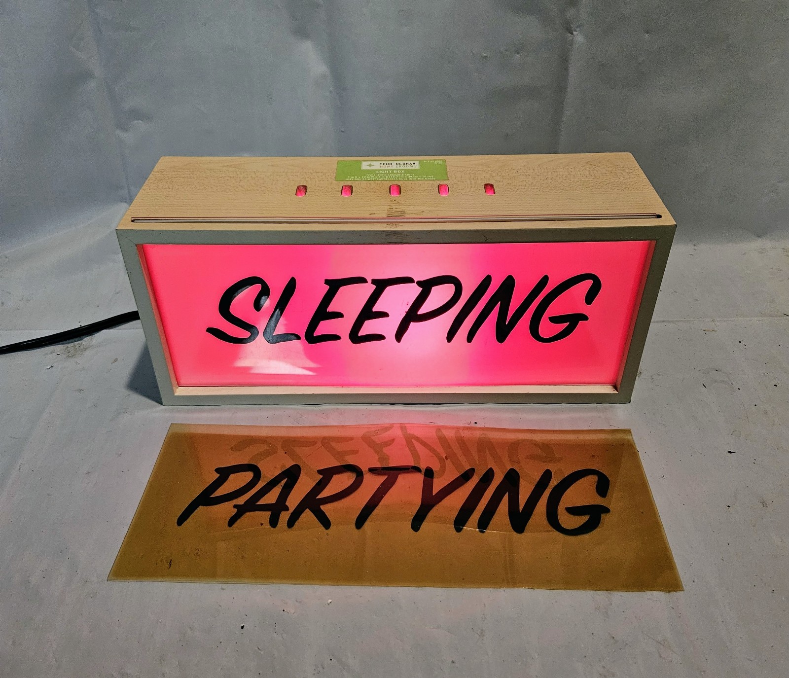 Vintage "Partying/Sleeping" Light Box!