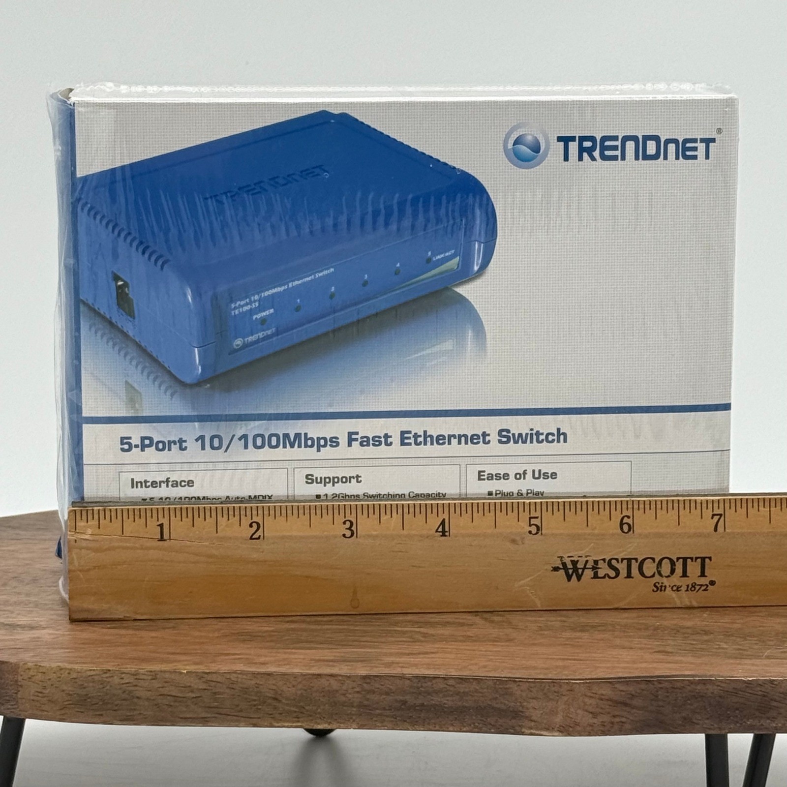 TRENDnet TE100-S5 5-Port 10/100Mbps Fast Ethernet Switch Blue New Sealed