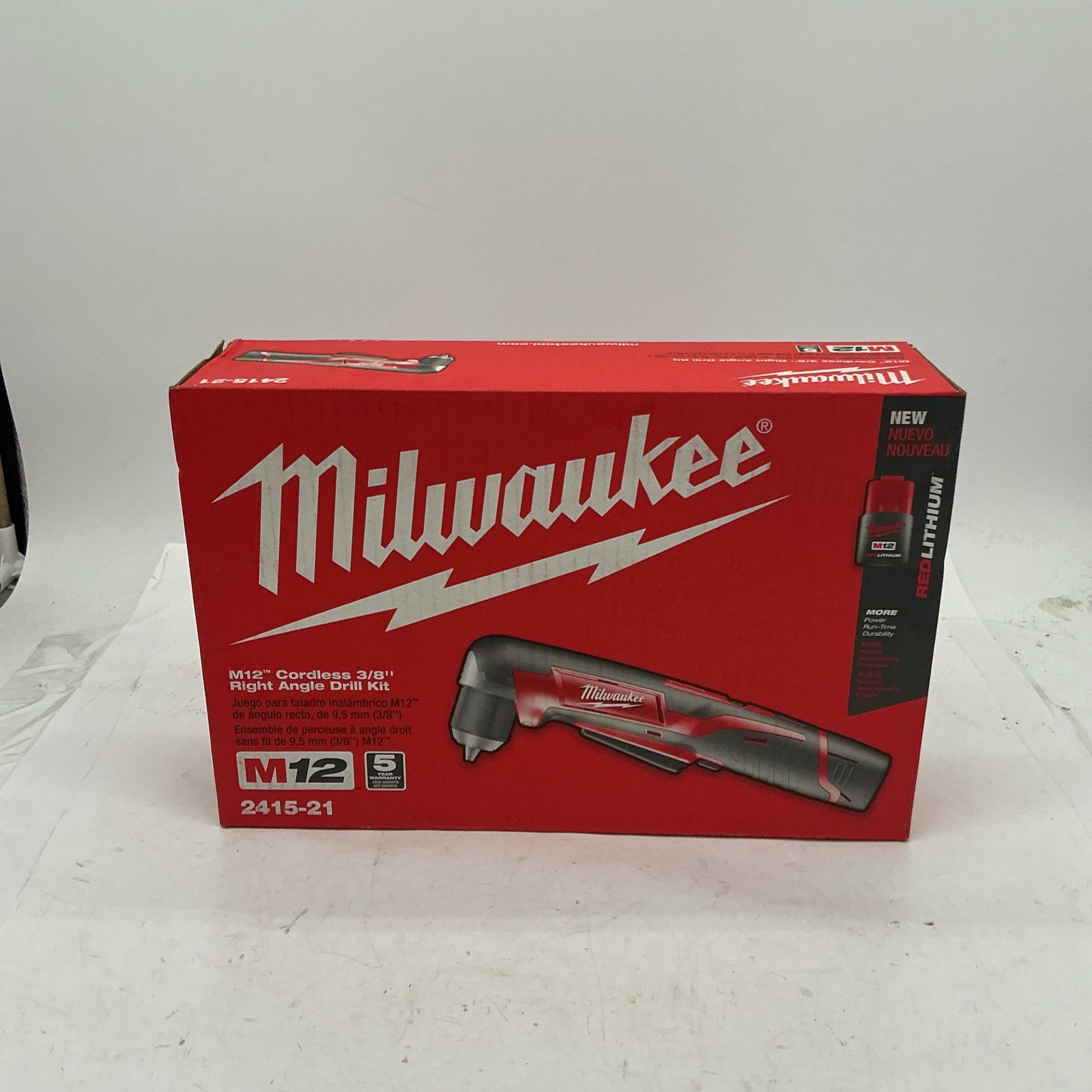 Milwaukee 2415-21 M12 3/8” Right Angle Drill Kit
