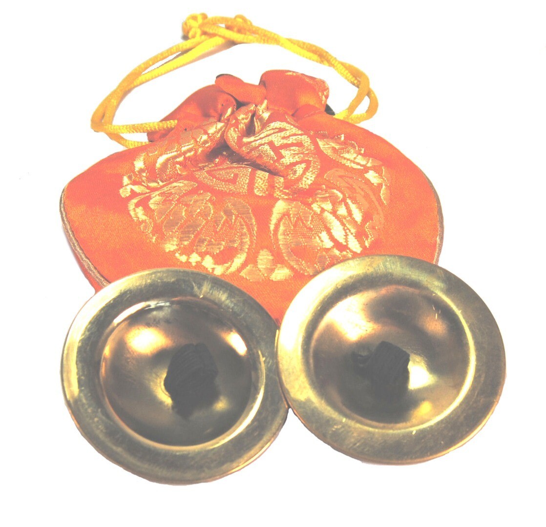 Genuine Vietnamese Brass Chum Cho/Zills/Sagat 6cm/2.5'' Includes Bag
