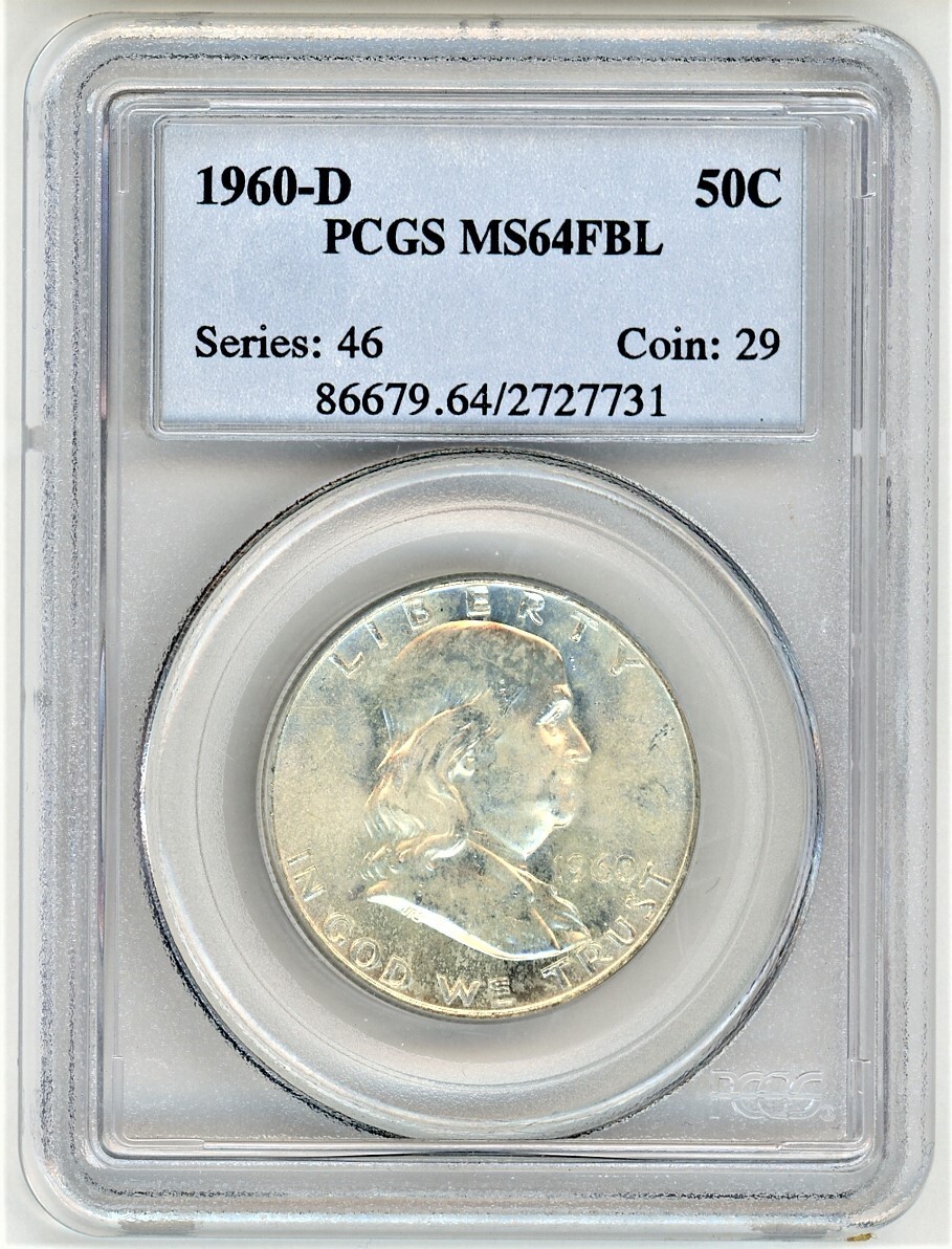 1960-D PCGS MS64FBL FRANKLIN HALF DOLLAR