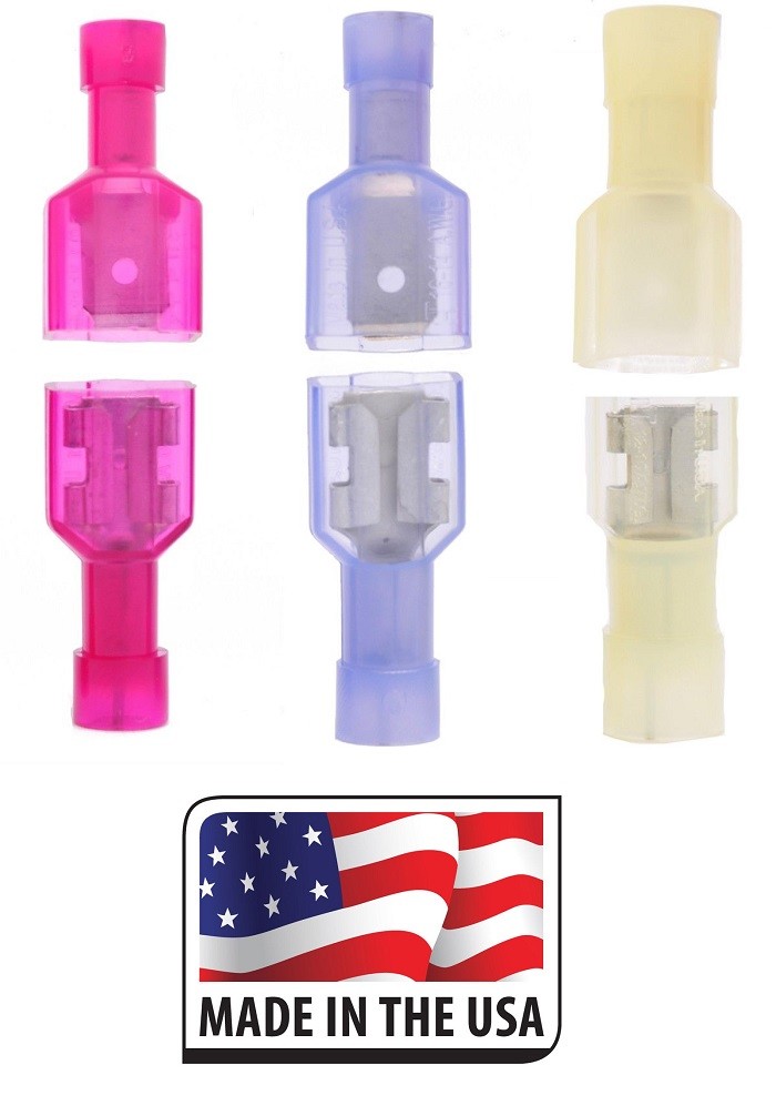 (150) MALE/FEMALE NYLON QUICK DISCONNECT ALL SIZE 12-10 16-14 22-18 AWG MADE USA