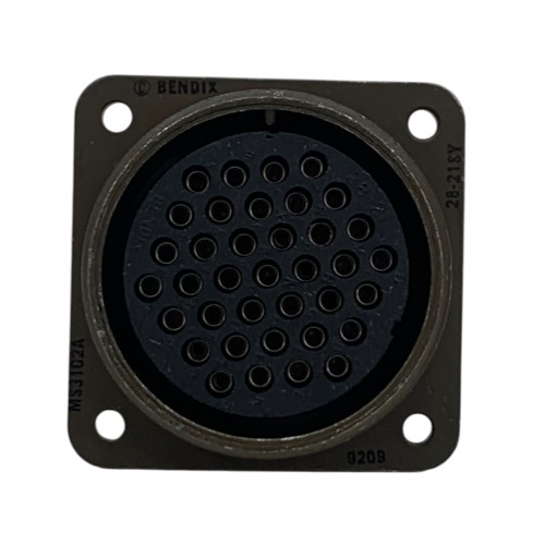 Bendix MS3102A28-21SY 37 Position Circular Connector Receptacle Mil Spec
