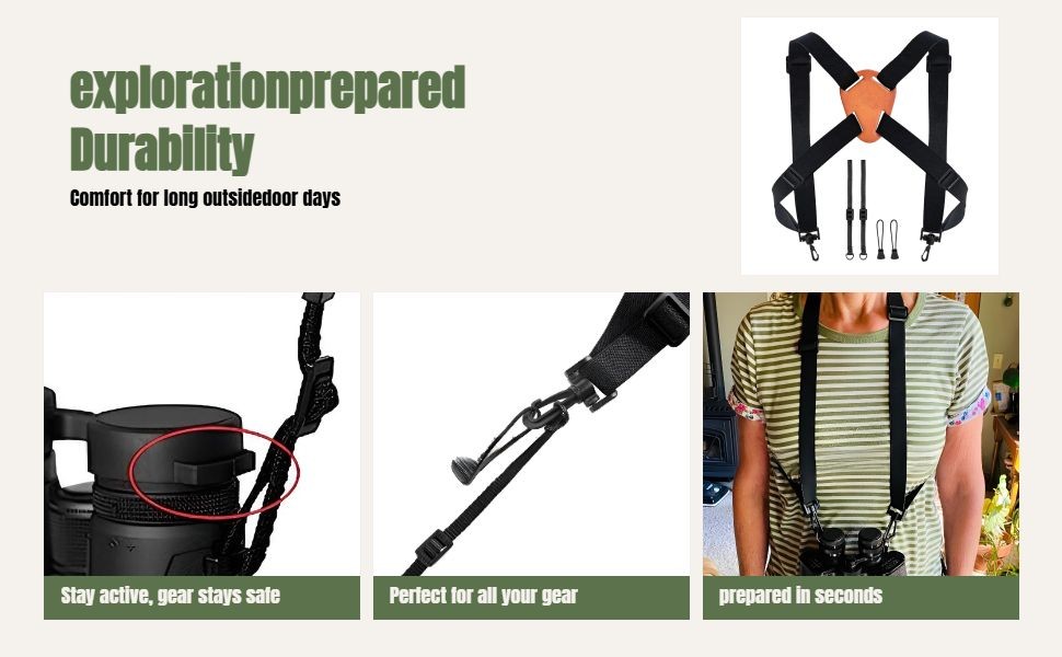Binoculars Harness Strap Camera Strap Accessories for Two Cameras Slr DSLR