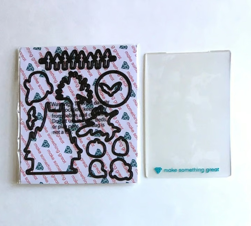 Diamond Press Bat Flyer Kit Halloween Interactive Stamp & Die Set Free Ship