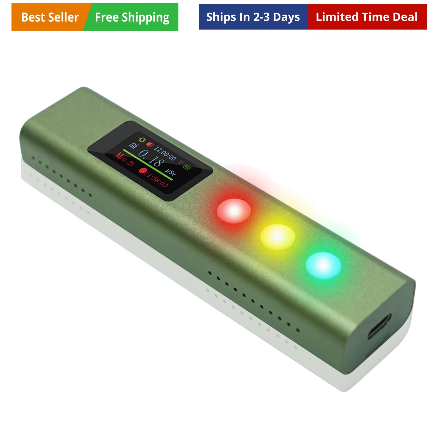 Geiger Counter Radiation Detector, Portable Nuclear Radiation Dosimeter, Mini...