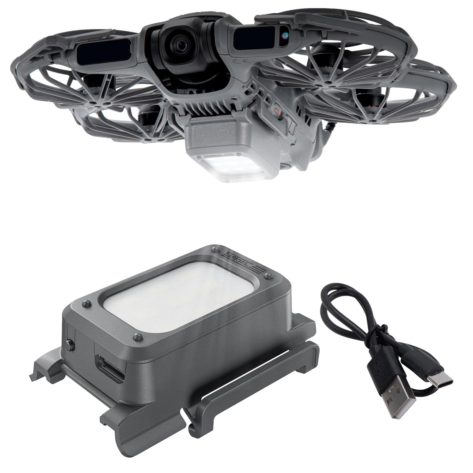 Craznick Neo 2 Night Light Landing Gear - Battery Protector for DJI Gray
