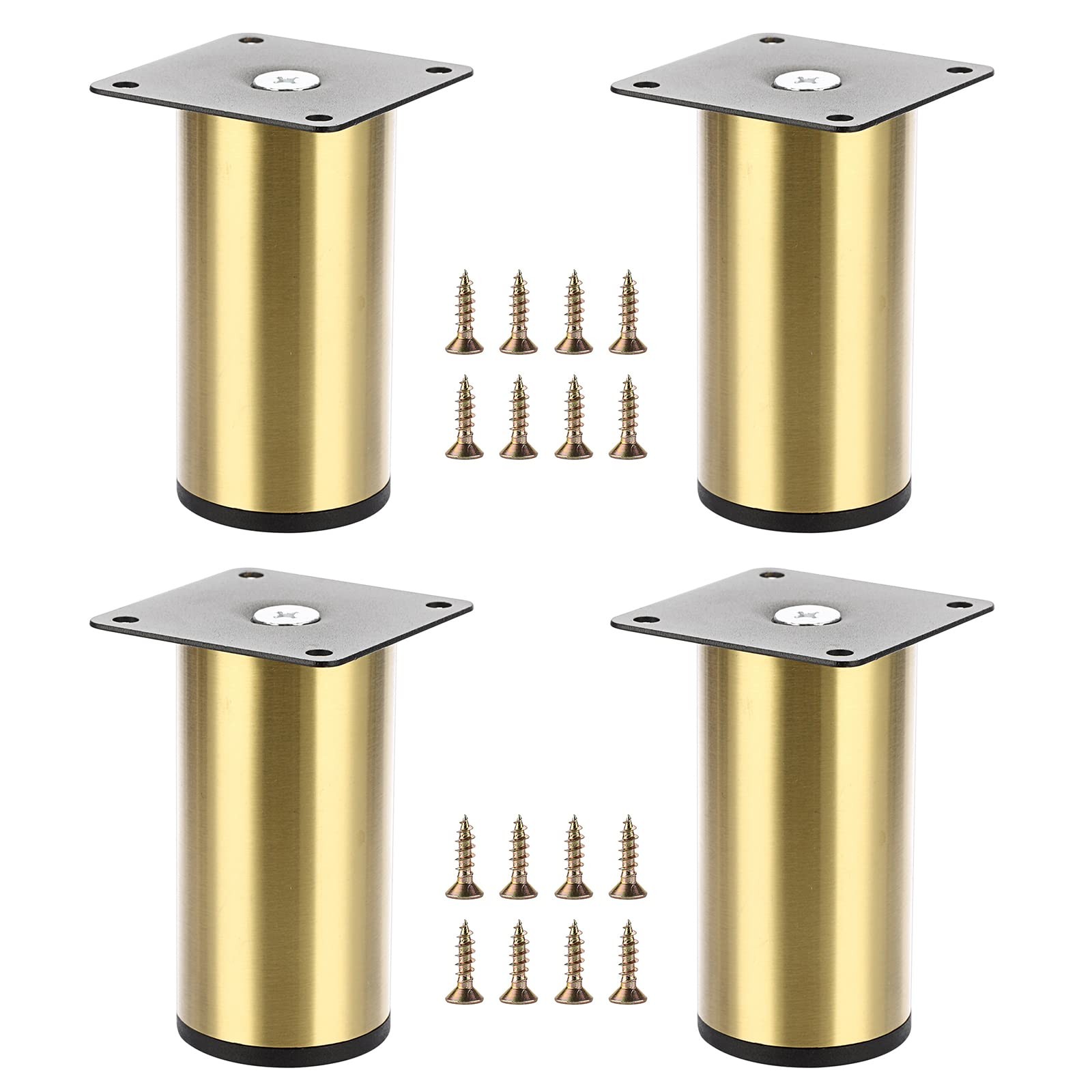 4PCS 4 Inch Stainless Steel Furniture Legs Feets Metal Cabinet Desk Sofa Legs...