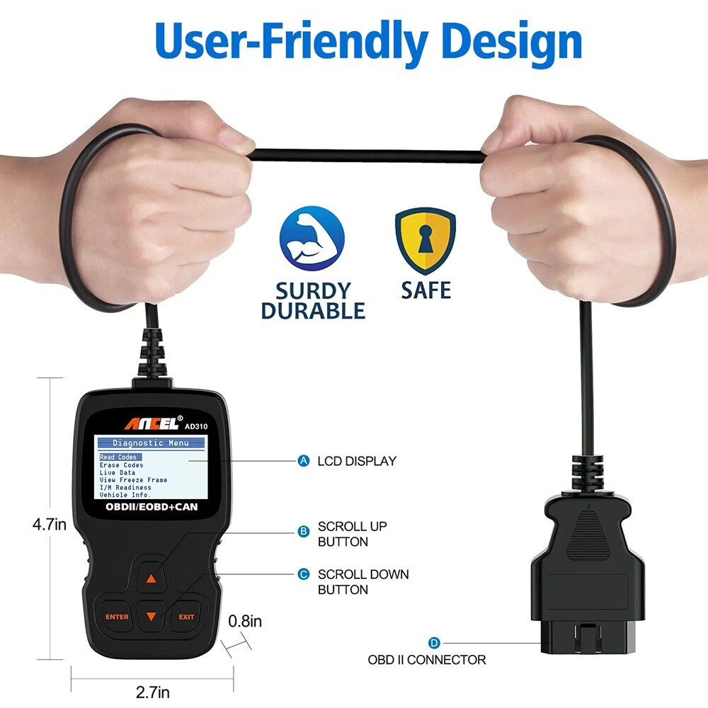 ANCEL AD310 OBD2 Scanner Car Engine Fault Diagnostic Tool Automotive Code Reader