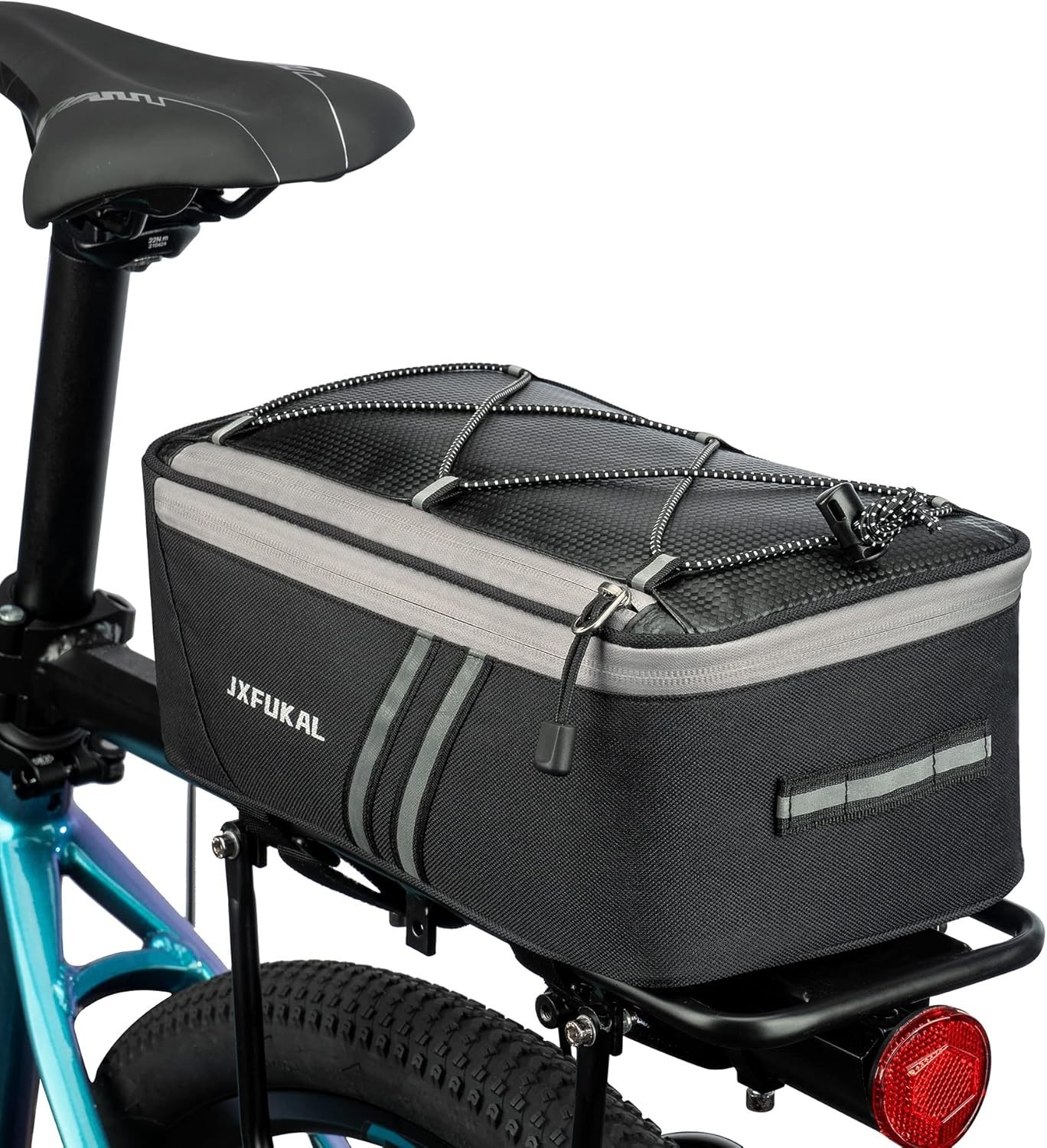 Durable Bicycle Saddle Bag 7L with Rain Cover & Reflective Strips for Commuters