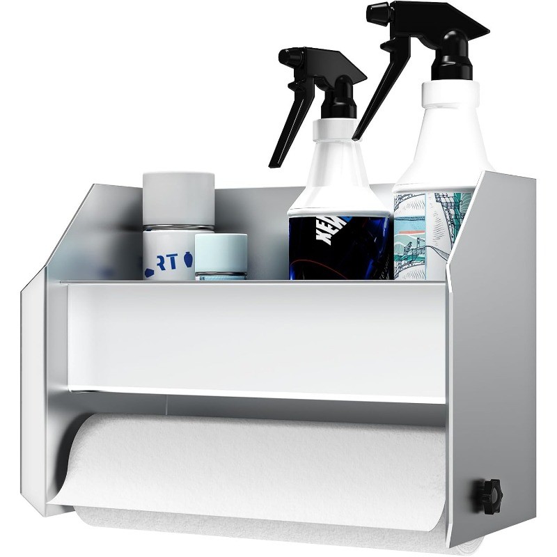 Aluminum Hand Cleaning Station Organizer Bracket for Enclosed Race Trailer