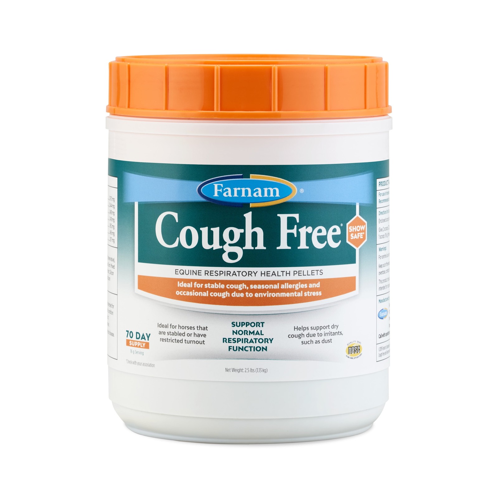 Farnam Cough Free Equine Respiratory Health Pellets, Provides respiratory suppor