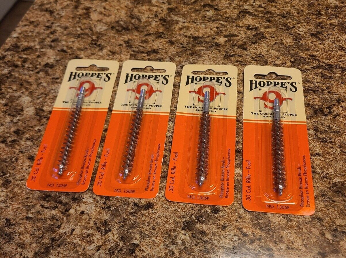Hoppes No. 9 Phosphor Bronze Hunting Rifle Cleaning Brush .30 Caliber 1305P ~4CT