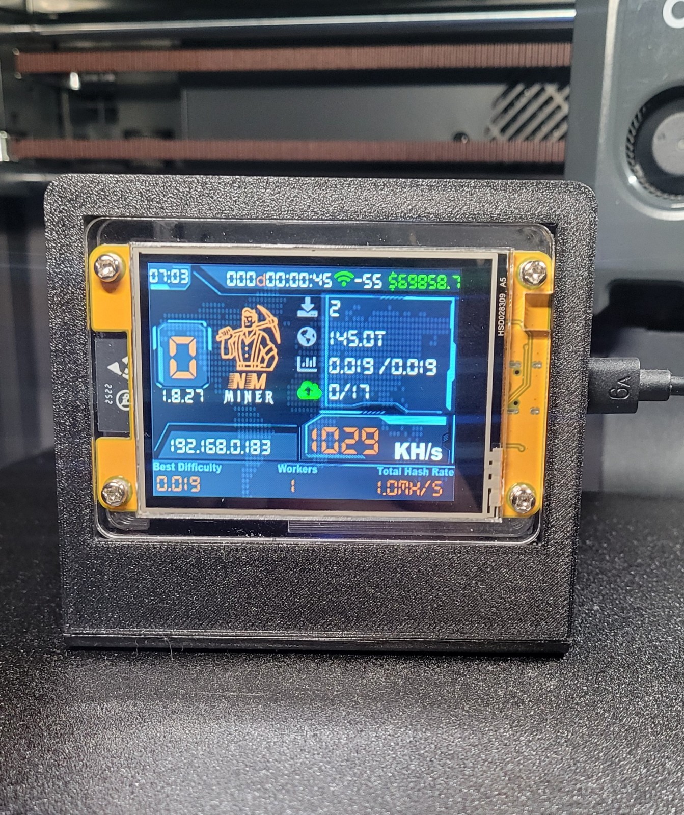 Nerdminer 2.8 Esp32 Stand For Nmminer Lottery Miner Holder Case