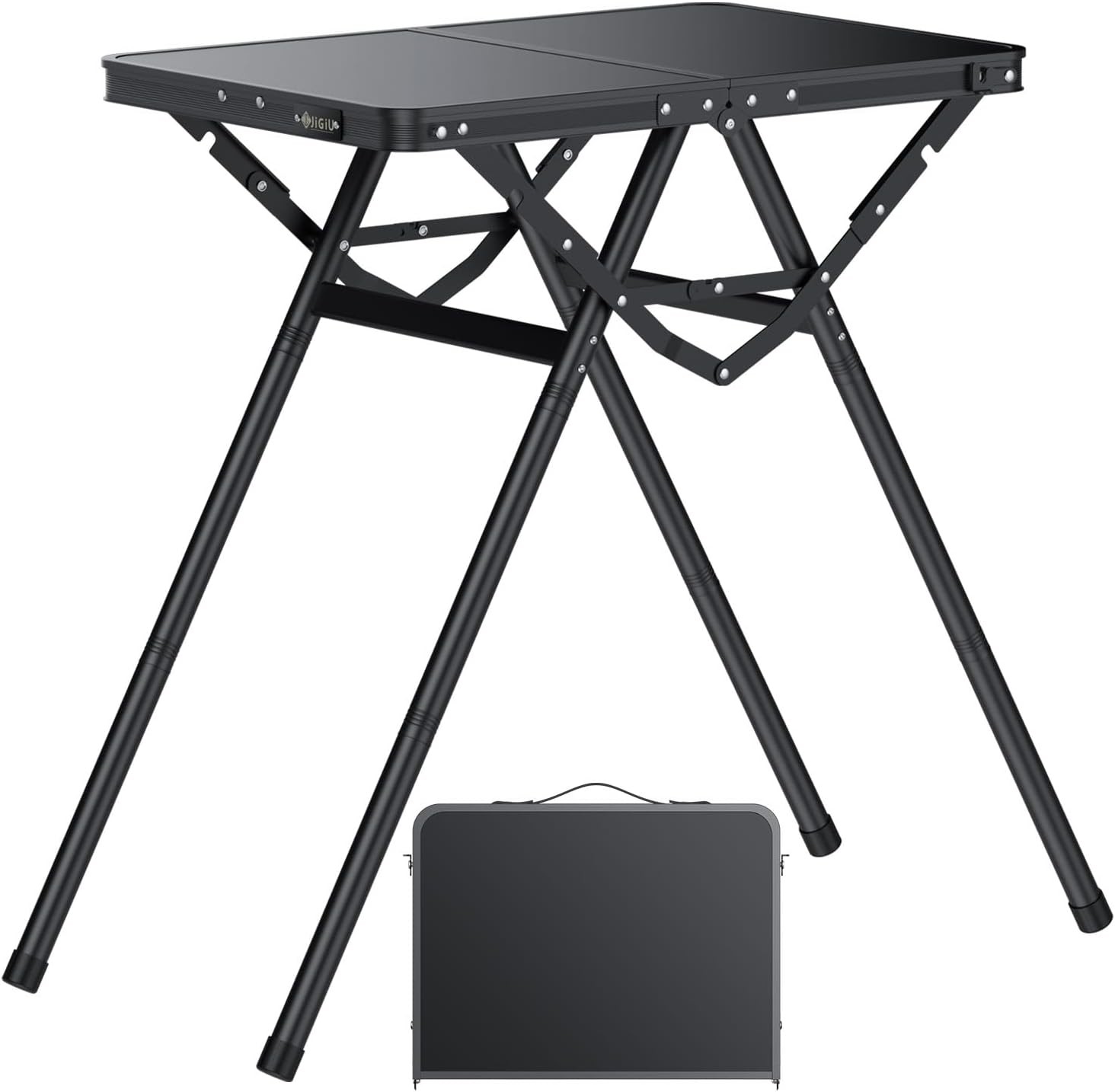 Folding Table W/ Metal Mesh Desktop Grill Table Camping Table W/ Carry Handle