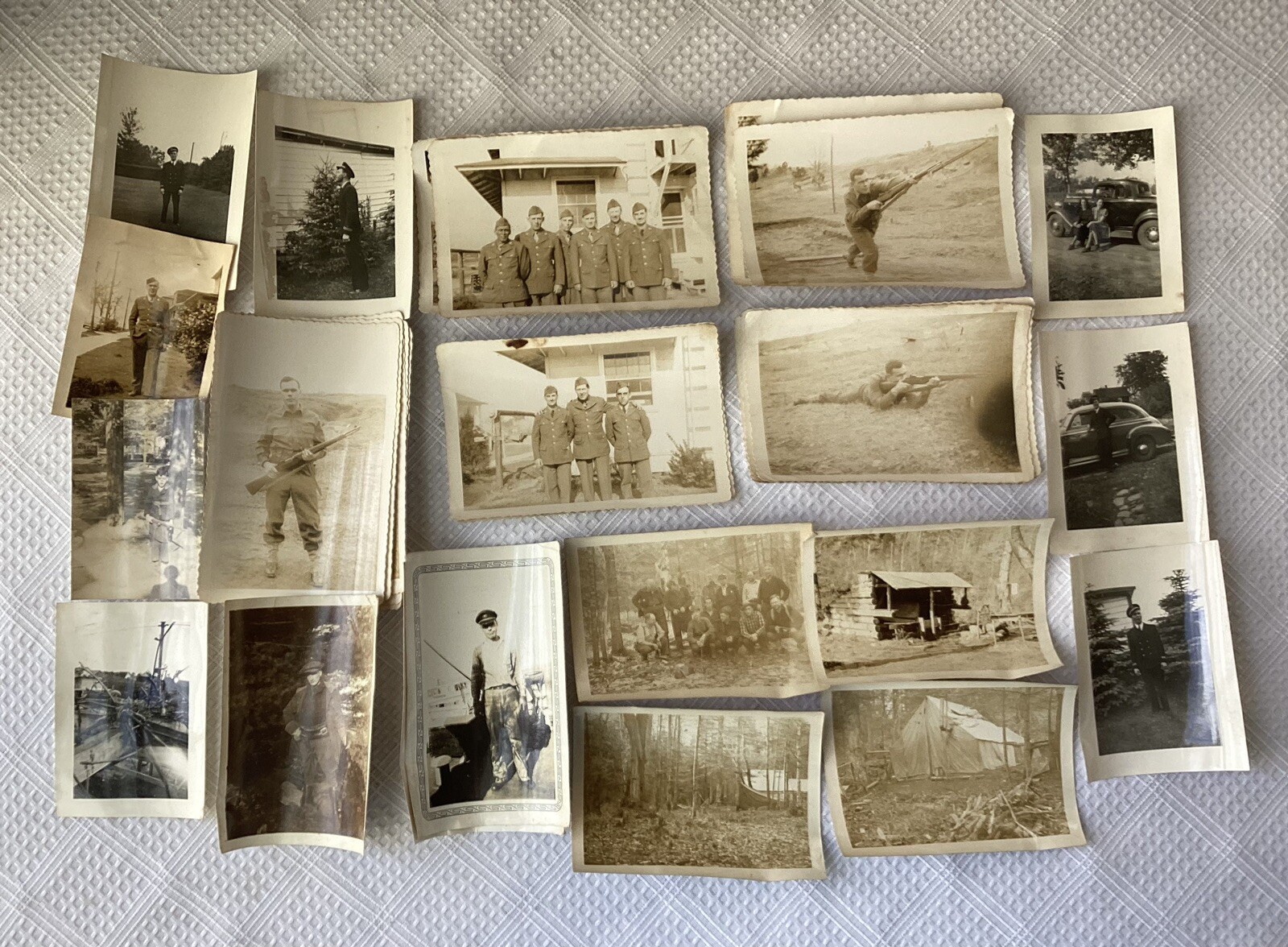 Lot Of 31 Antique/ VTG Photographs, Mostly Men In Military Uniforms