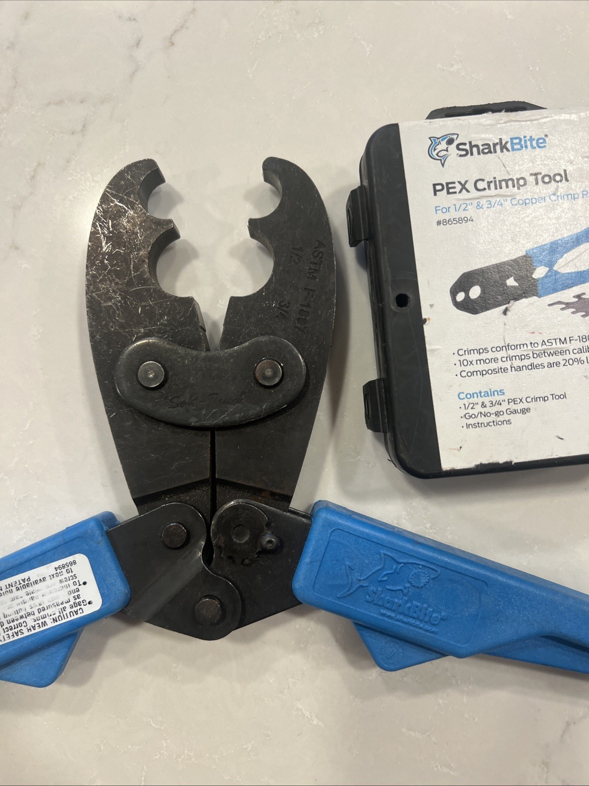 SharkBite Crimp Tool 865894 1/2" & 3/4" PEX Preowned Great Condition Tool Only