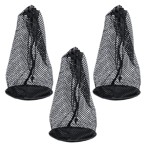 3Pcs Nylon Golf Ball Bag Drawstring Mesh Pouch Golf Ball, can Storage for 48