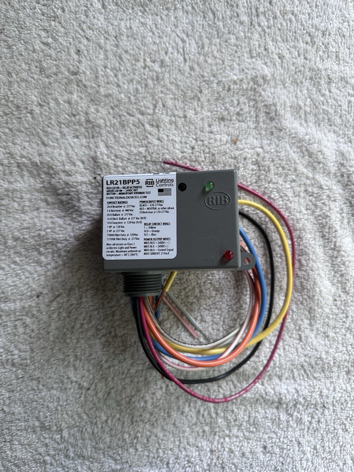 RIB LR21BPP5Universal Voltage Power Pac, 20A Input 120/277V, Output 24V, NEW