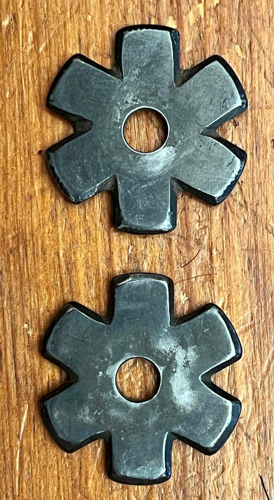 NEW HEAVY 1 1/4"  6-Point COWBOY VAQUERO Fancy SPUR ROWELS & Pins