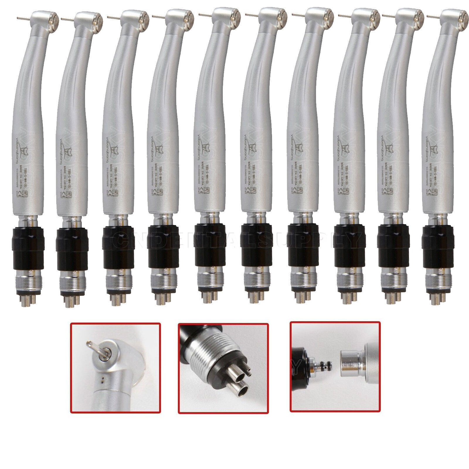 10 NSK Style Dental High Speed Handpiece Air Turbine Standard Coupler Swivel 4H