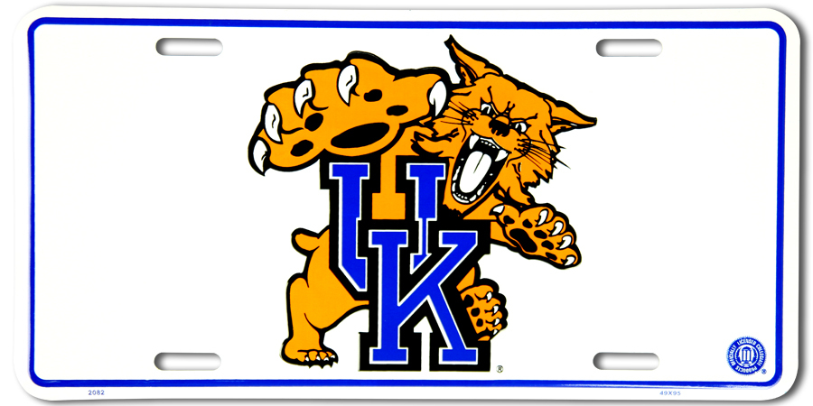 KENTUCKY WILDCATS CAR TRUCK TAG LICENSE PLATE UNIVERSITY METAL SIGN CATS RUPP