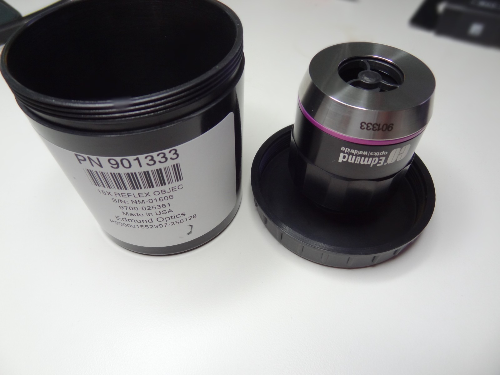 Edmund Optics 15X/0.28 160/0 P/N:901333 Reflex Objective Lens
