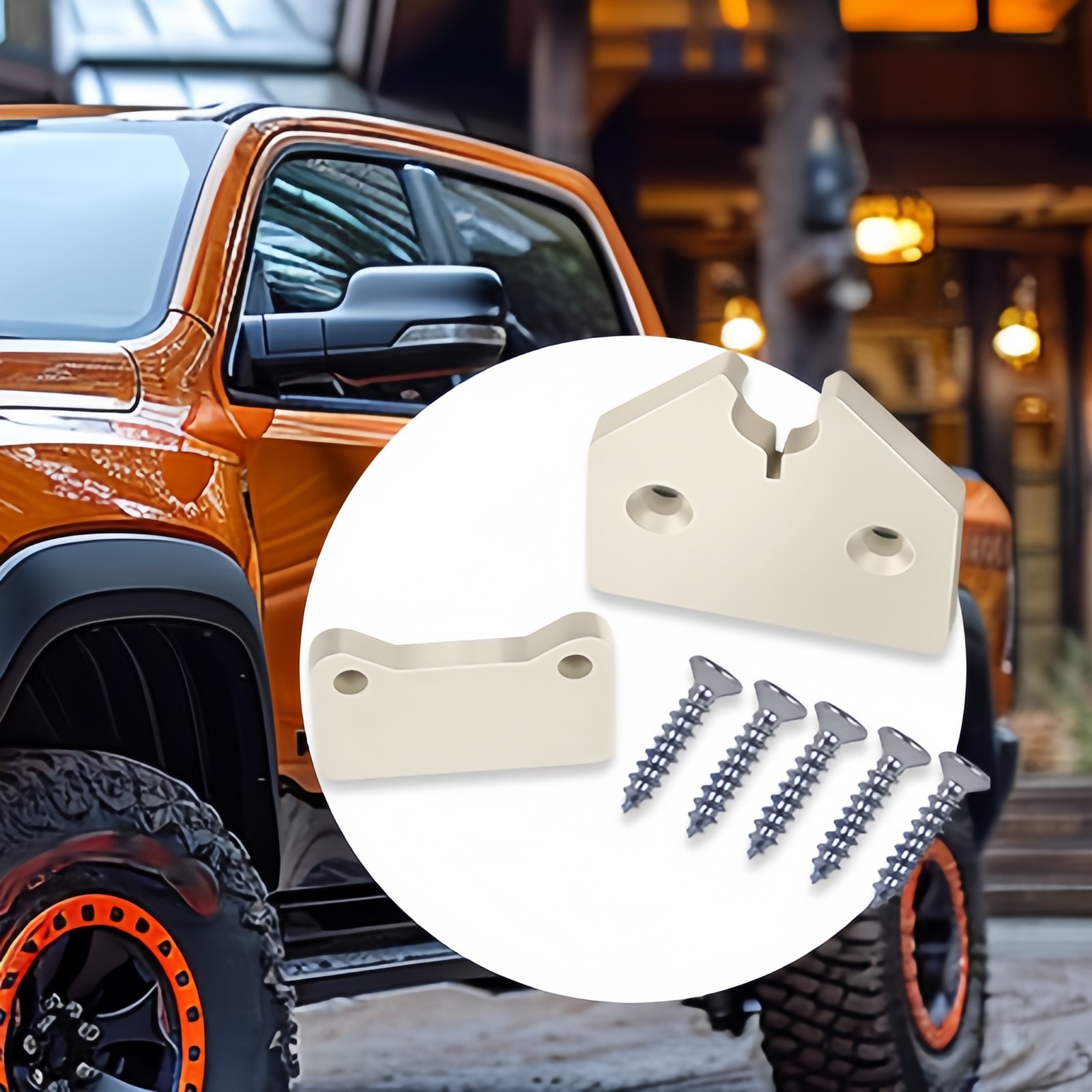 Heavy Nylon Sun Visor Repair Kit Beige For Dodge RAM 1500 Trucks 2019-2024(1set)