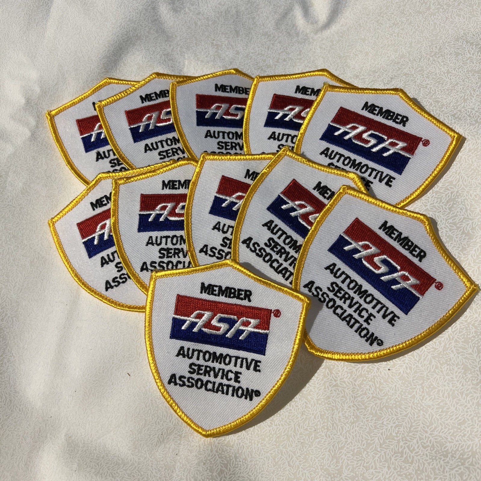 Lot of 11 New ASA Member Automotive Service Association Patches NOS