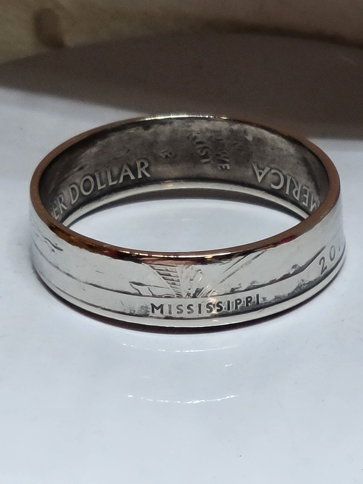 VICKSBURG, MS. - Size 9 State Quarter Coin Ring Hand Made