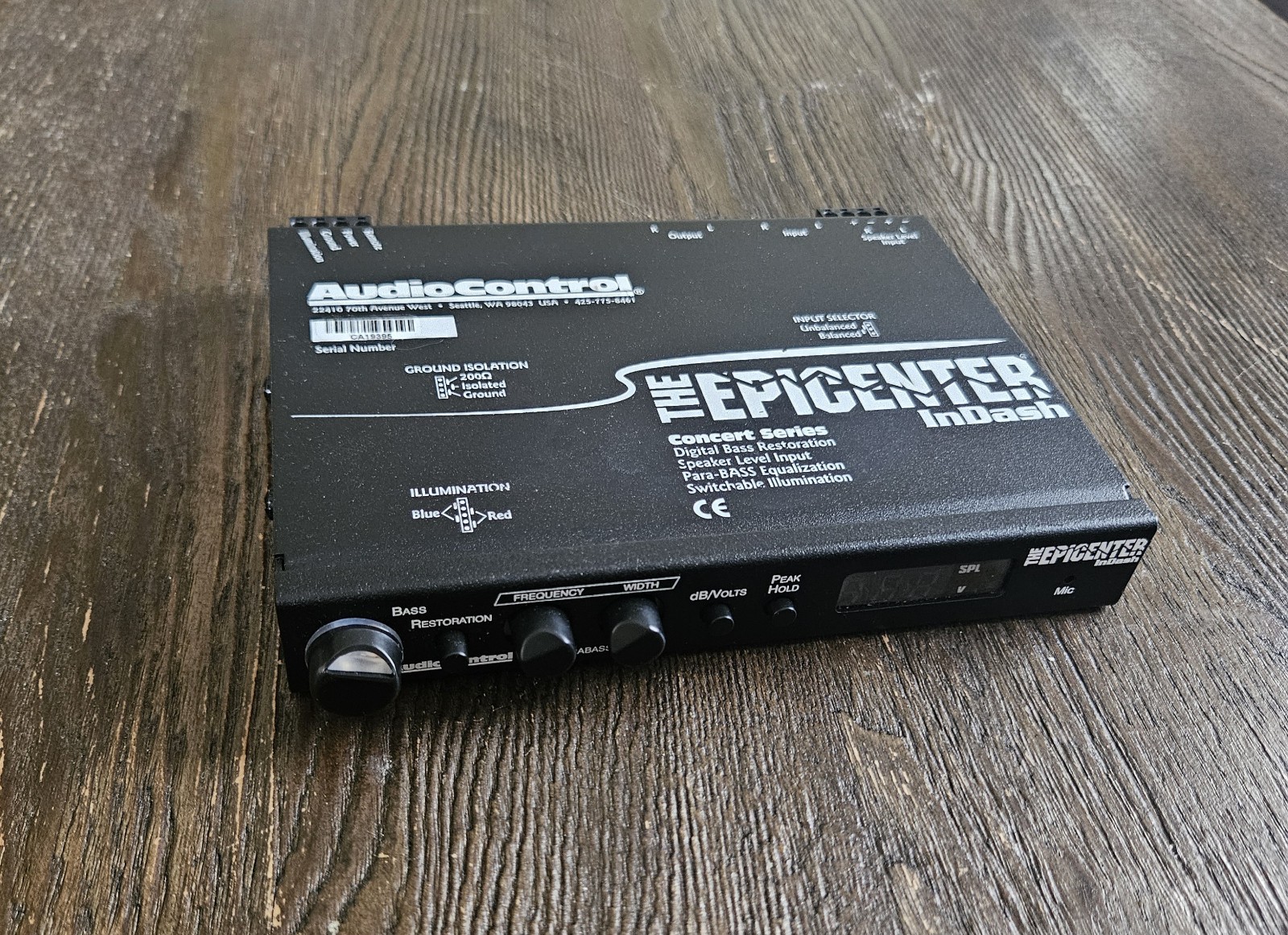 THE EPICENTER® INDASH INDASH BASS RESTORATION PROCESSOR AUDIOCONTROL