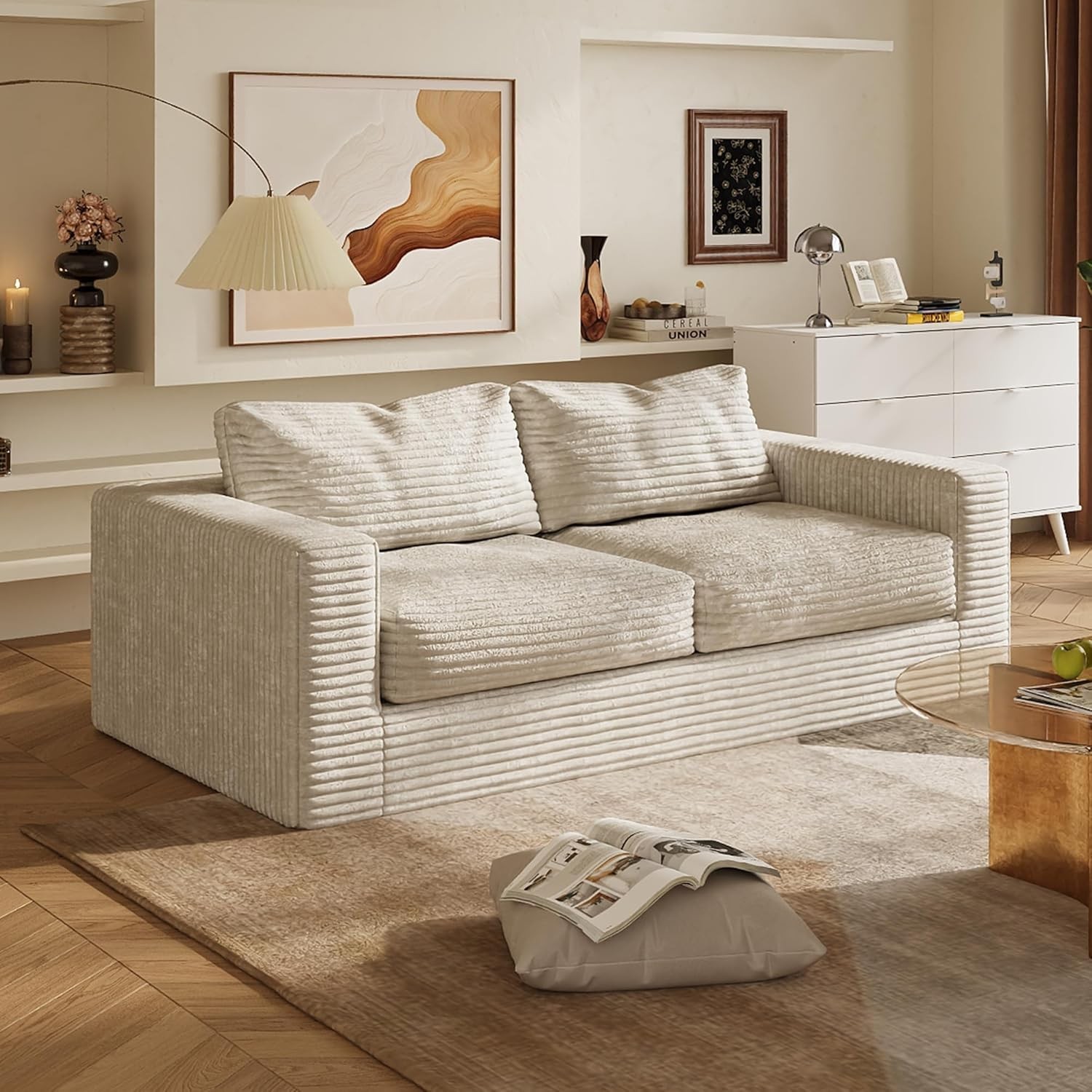 82'' Bonel Loveseat, Couches for Living Room, Bean Bag Couch for