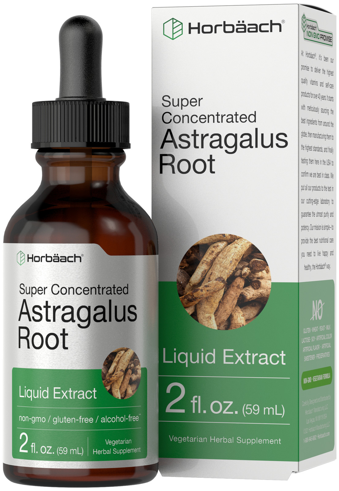 Astragalus Root Liquid Extract | 2 oz | Alcohol Free | Vegetarian | by Horbaach