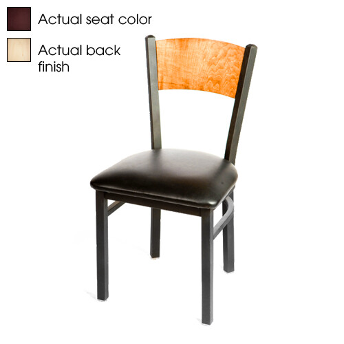 Oak Street Mfg. Oak Street Mfg Plain Natural Wood Back Chair w/Wine