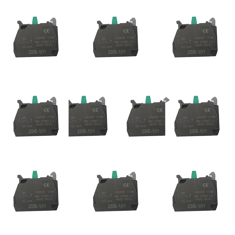 10PCS  Single contact block silver alloy screw clamp terminal 1NO ZBE101 ZBE-101