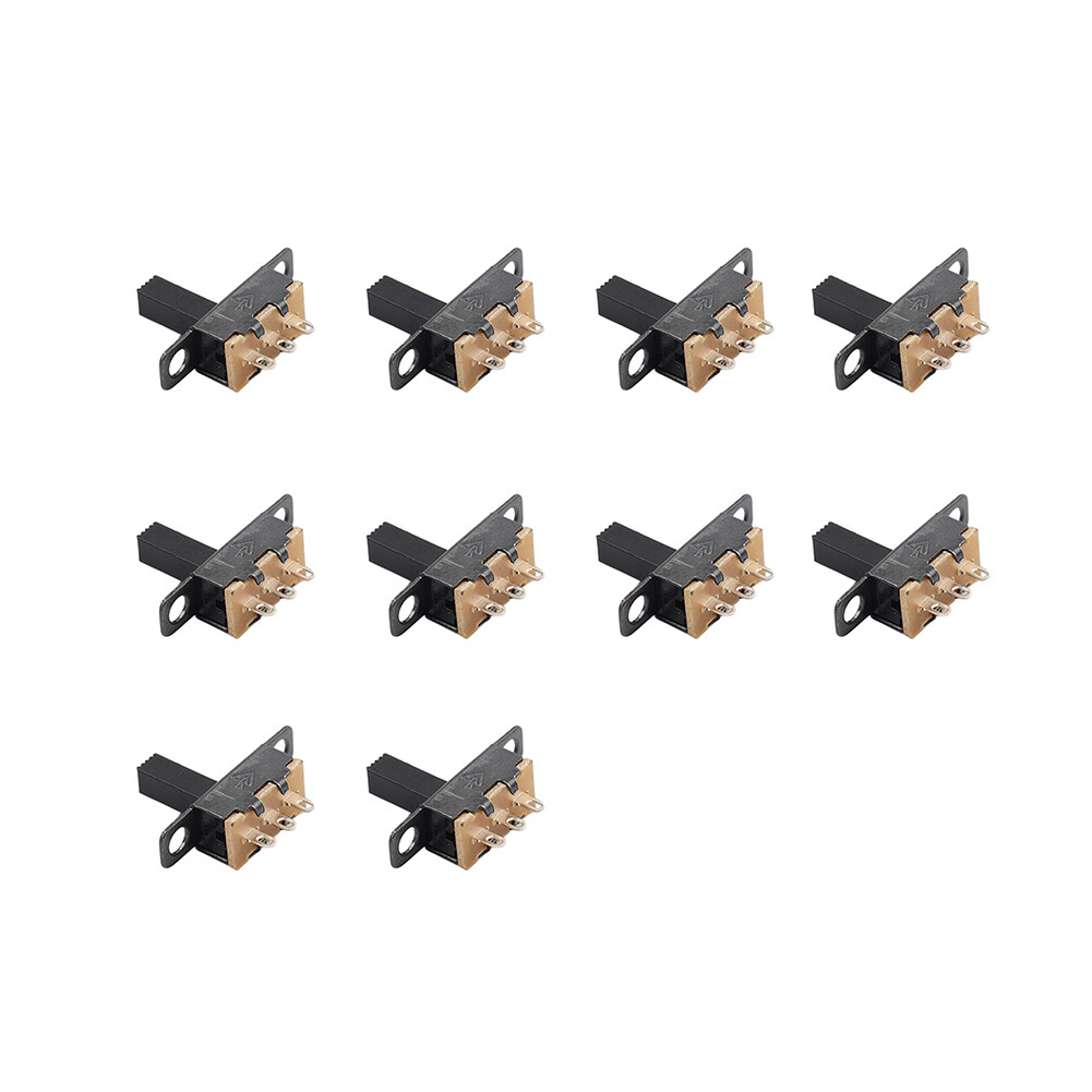 10Pcs 2 Position On/Off SPDT 3 Terminal PCB Panel Mini Vertical Slide Switch