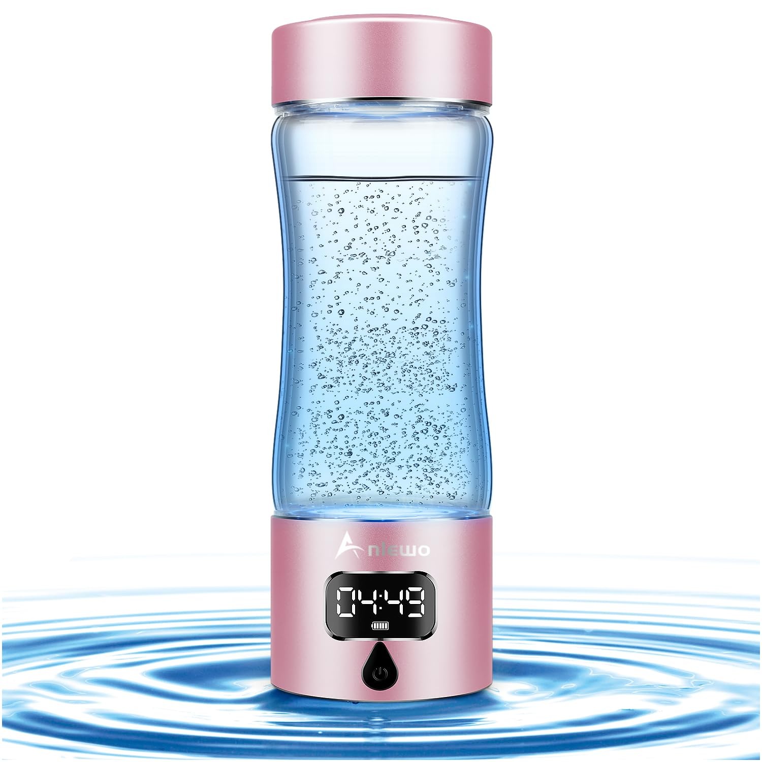 Hydrogen Water Bottle Generator with SPE/PEM Technology, 5000PPB,Portable Rec...