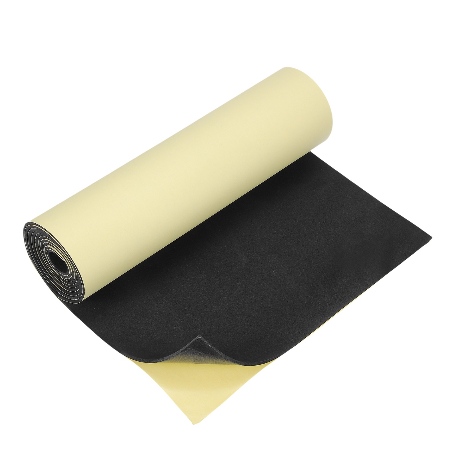 EVA Foam Roll with Adhesive Backing, 3mm 1/8" Thick 78''x13'', Black