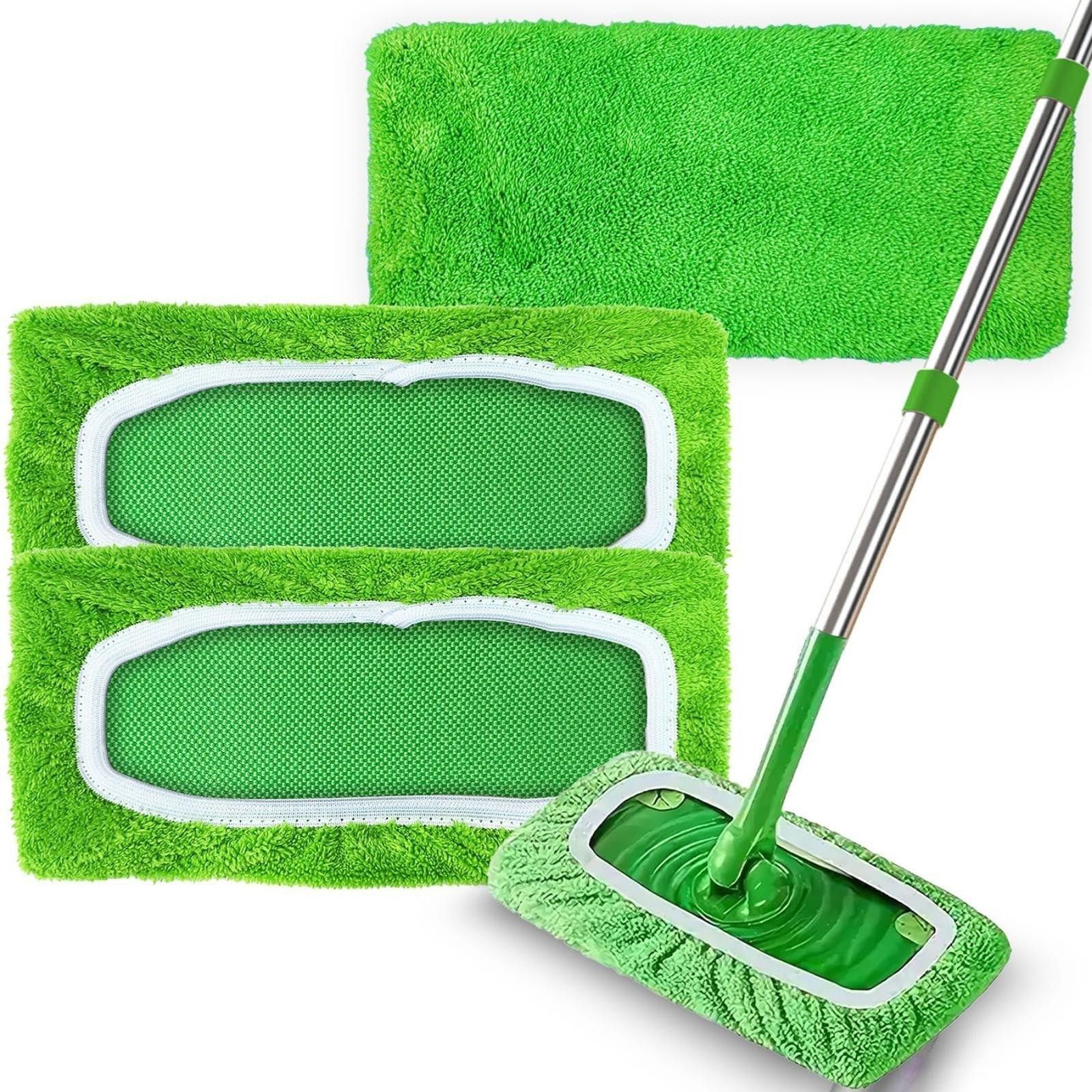 Reusable Microfiber Mop Pads Compatible with Swiffer Sweeper, Washable