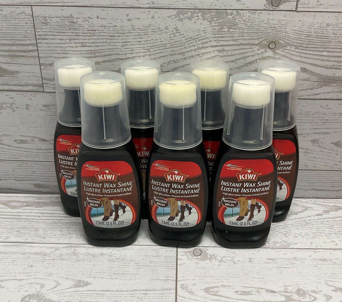 KIWI 115011-115012 Instant Wax Shoe Shine (Pack of 7)