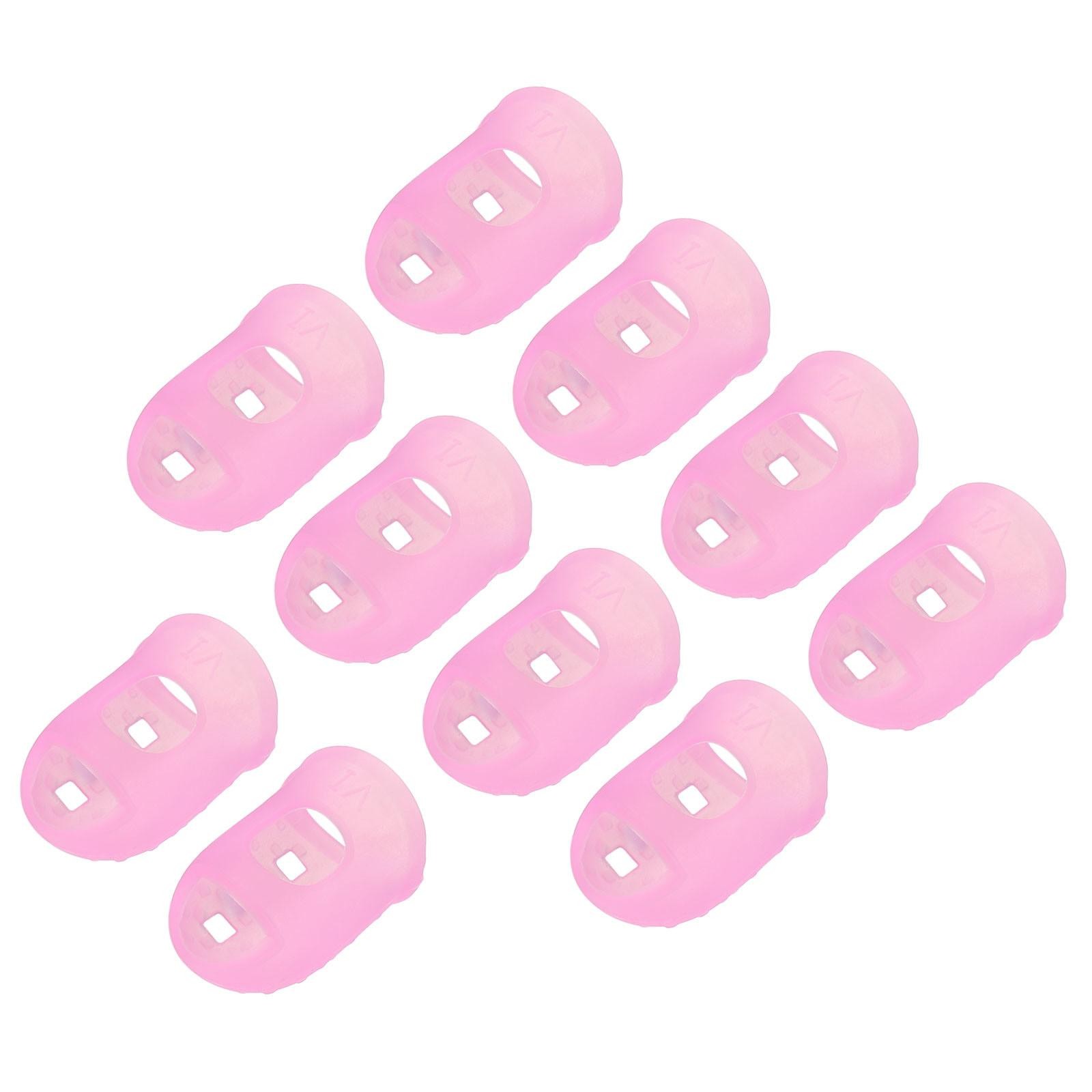 10Pcs Fingertip Protector Silicone Fingertip Covers(Pink, 30mm/1.2-inch)