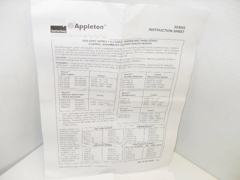 ⭐NEW IN BOX⭐ APPLETON EDSK2SP DOUBLE HOLE EXPLOSION PROOF COVER 🔴USA🔵