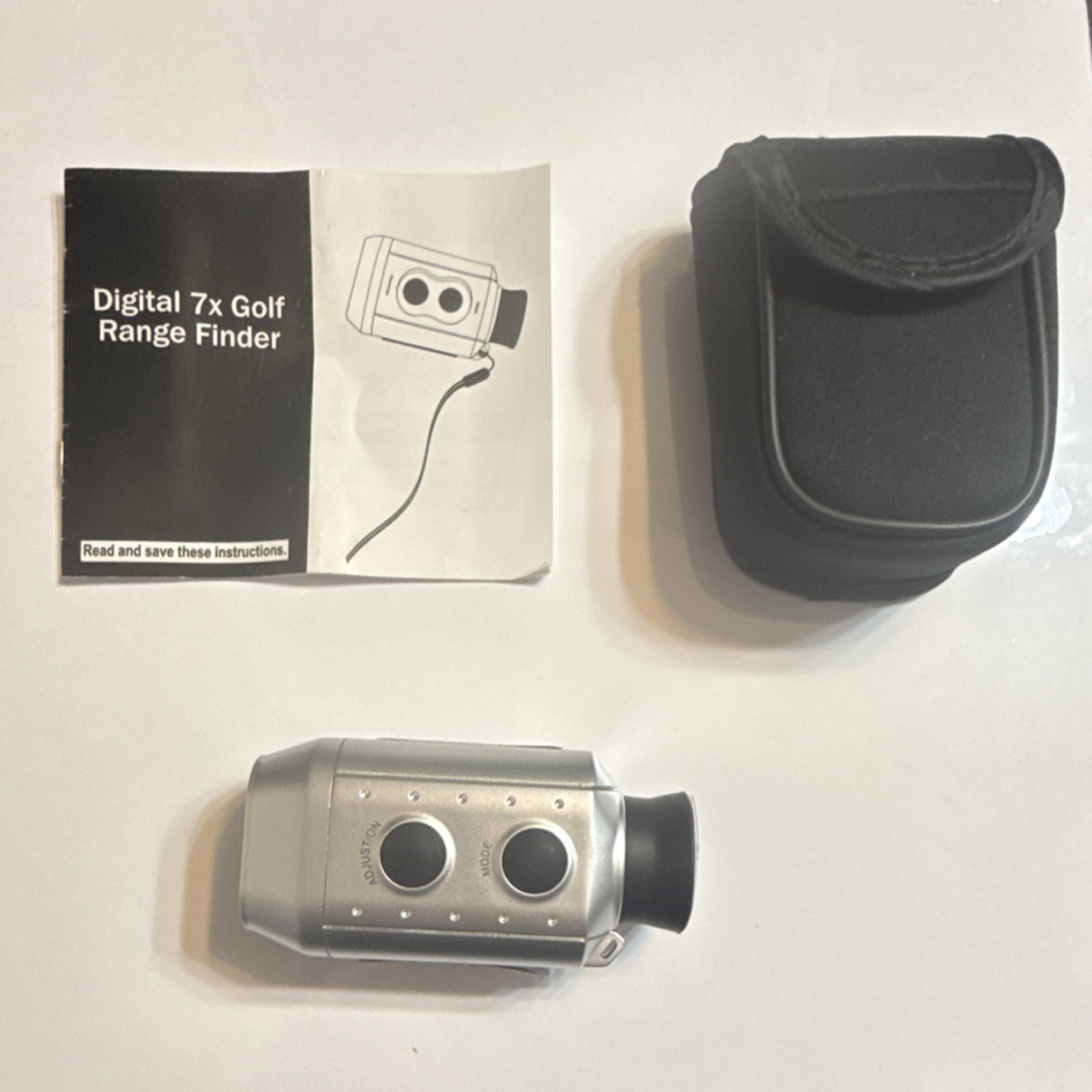 7x18 Digital Golf Rangefinder 7x Magnification 462ft/1000yds Silver Black Set