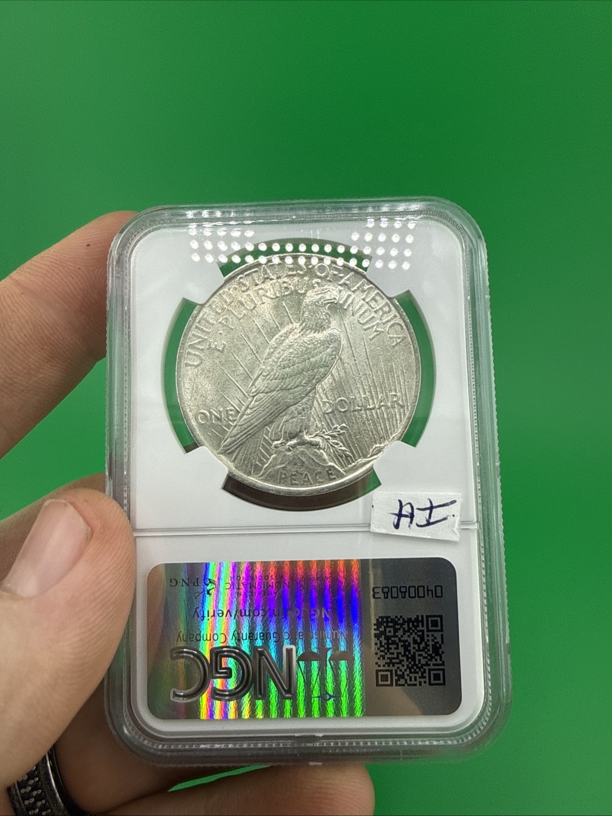 1923 Peace Silver Dollar MS62 NGC 100th Anniversary Flag Label Fire Multiple Ava