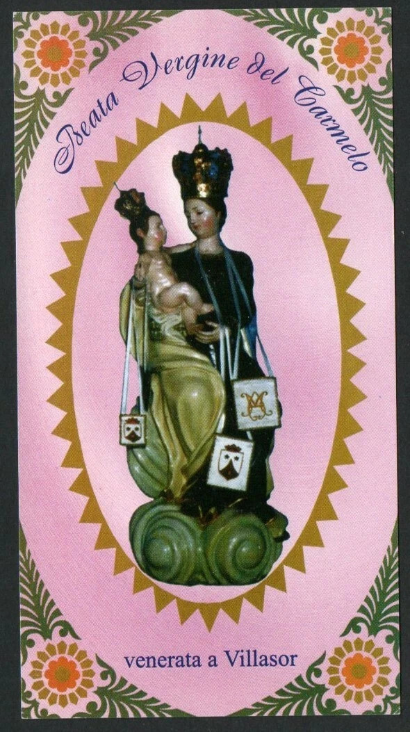 Holy card de la Virgin del Carmen santino image pieuses estampa