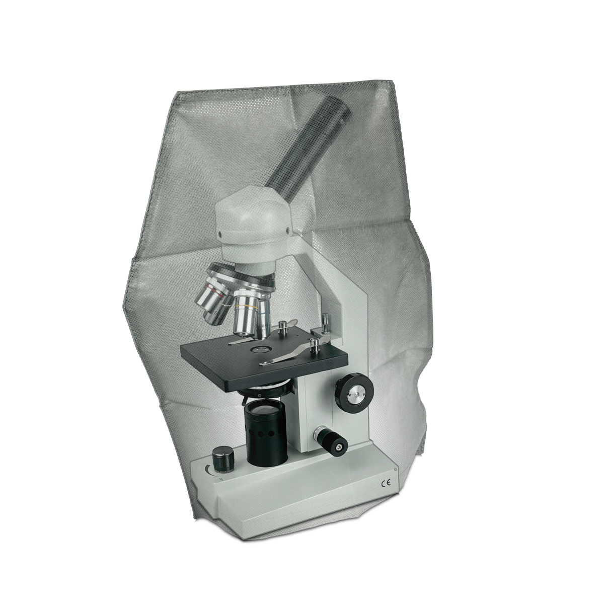 Microscope Dust Cover (Small) Grey Fabric, Opaque, BoliOptics MA02023101