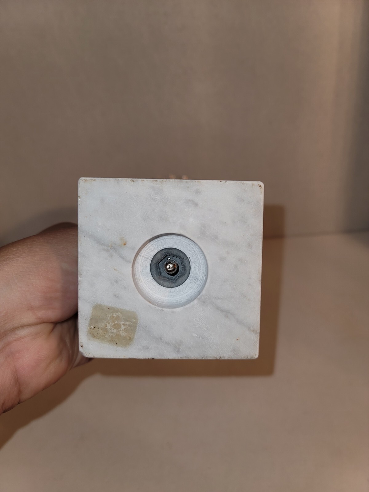 Glass Candy Dish With Marble Base