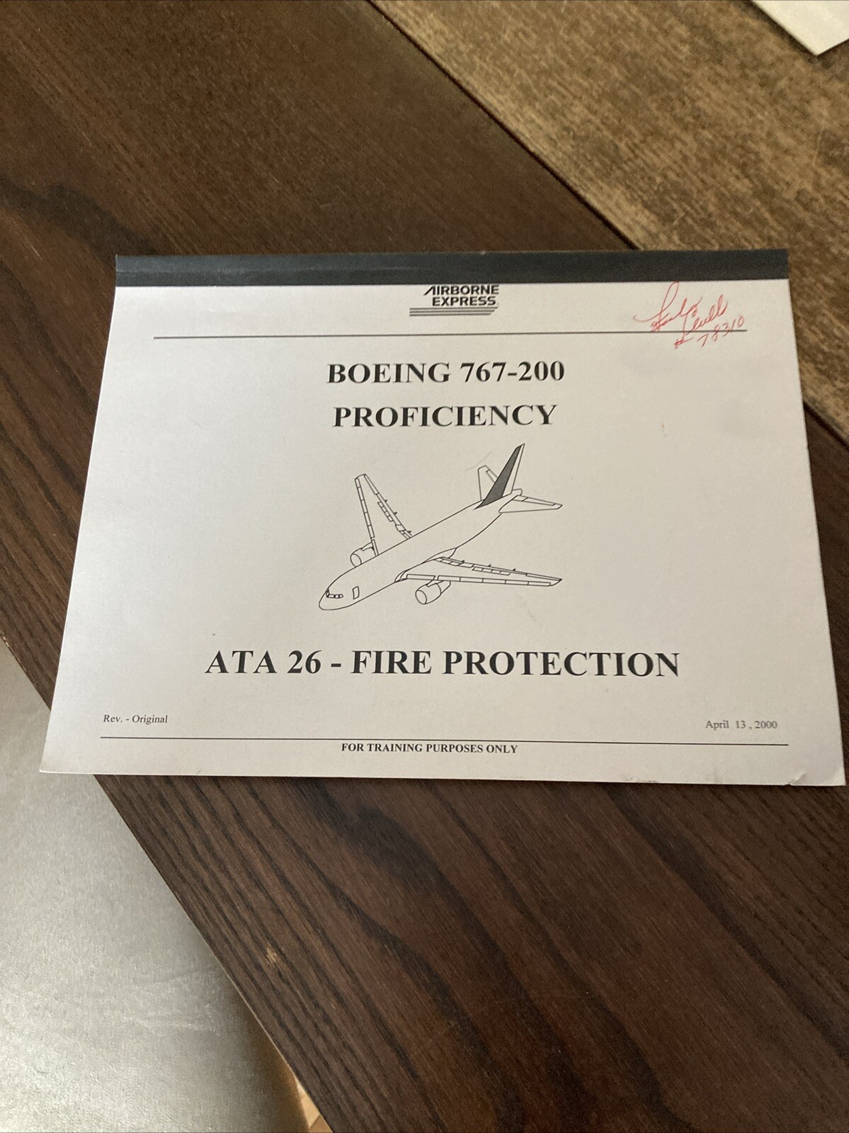 Boeing 767-200 Proficiency ATA 26 Fire Protection