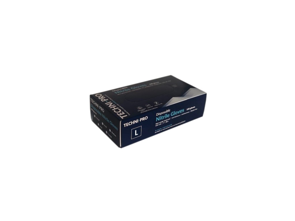 Techni-Pro 102AP162 - Nitrile Gloves, 5 mil, Blue, Large, 100/Box