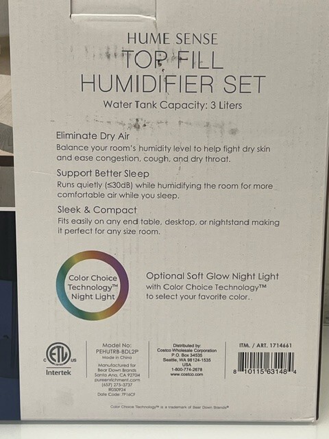 Pure Enrichment Top Fill Humidifier Set Bundle, 2-Pack